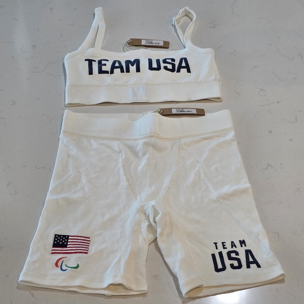 2pcs SKIMS Bralette + Boxer Short RIB Set PARALYMPIC XXS, 2X NWT